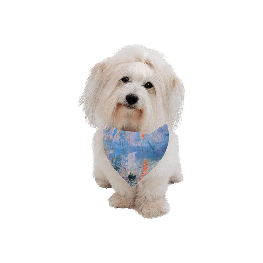 Pet Apparel Monet Impression Sunrise Double-Sided Bandana - detail product image for pet apparel