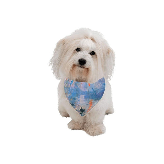 Pet Apparel Monet Impression Sunrise Double-Sided Bandana - detail product image for pet apparel