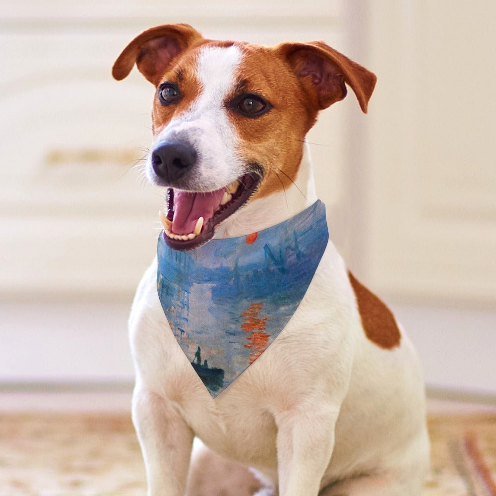 Pet Supply Monet Impression Sunrise Scarf for Daily Use - close up product image for pet supply