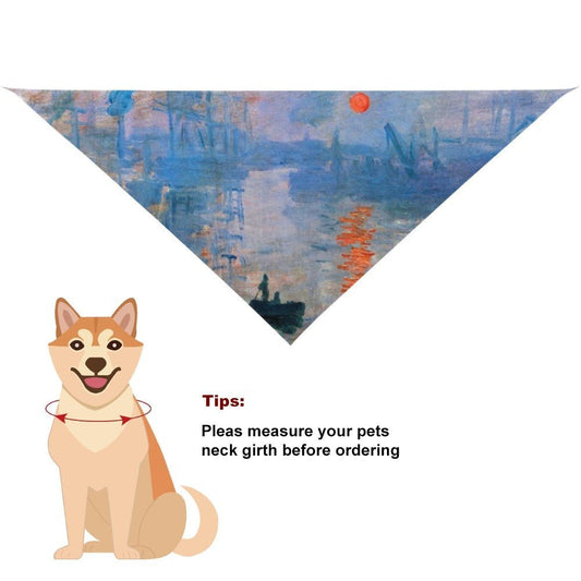 Pet Supply Monet Impression Sunrise Scarf for Daily Use - detail product image for pet supply