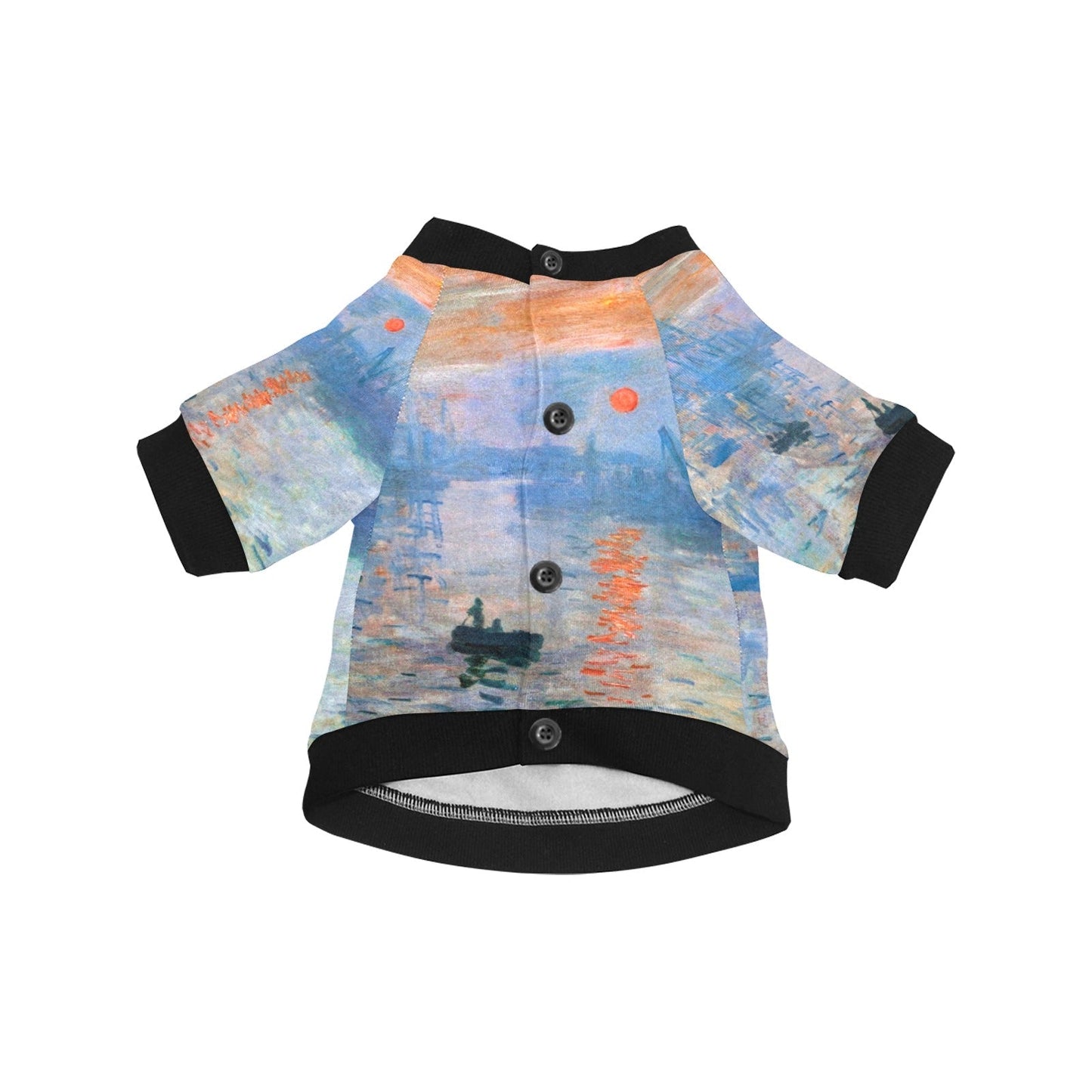 Pet Apparel Monet Impression Sunrise Round Neck Shirt Essent - lifestyle product image for pet apparel