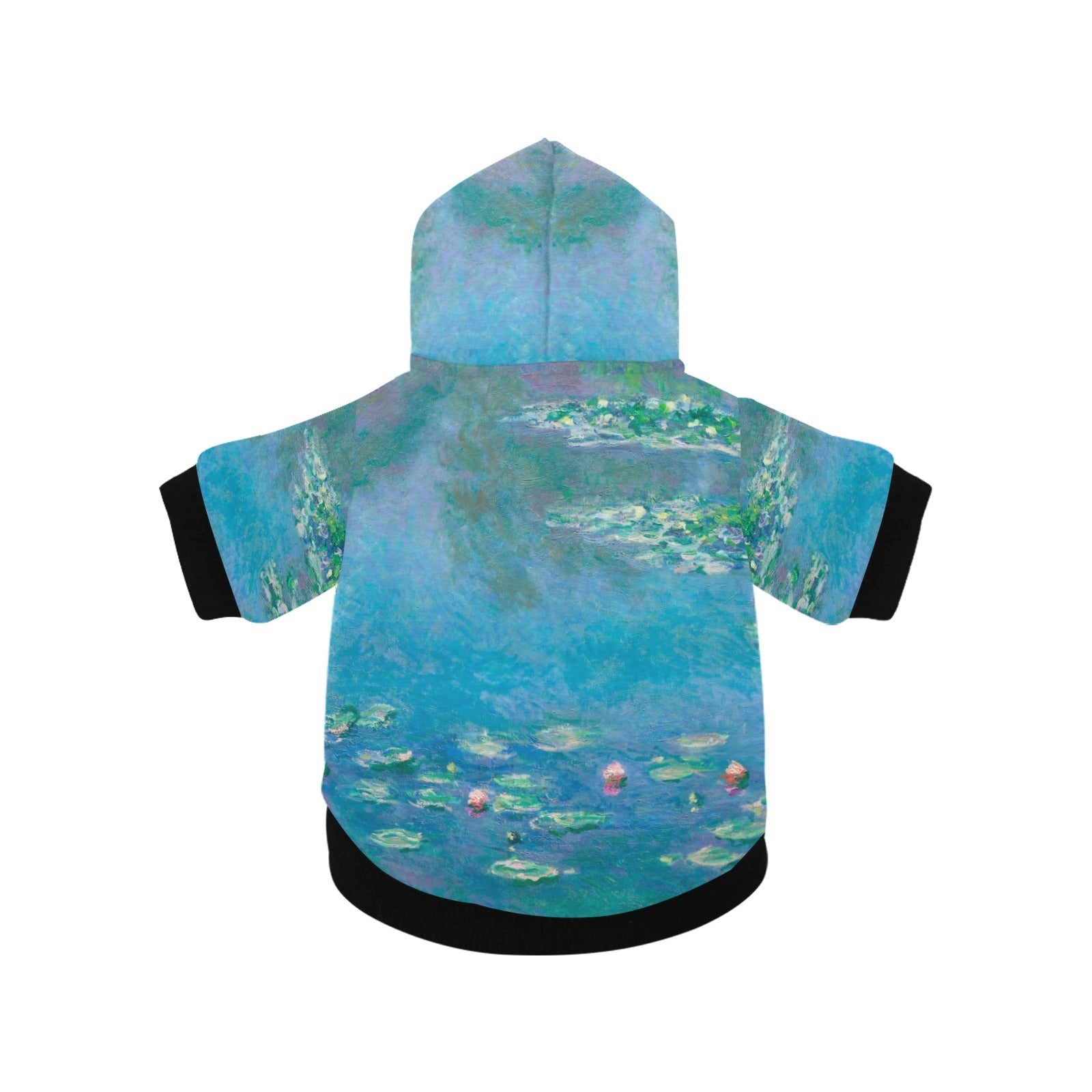 Pet Apparel Monet Water Lilies Button Hoodie for Daily Use - main product image for pet apparel
