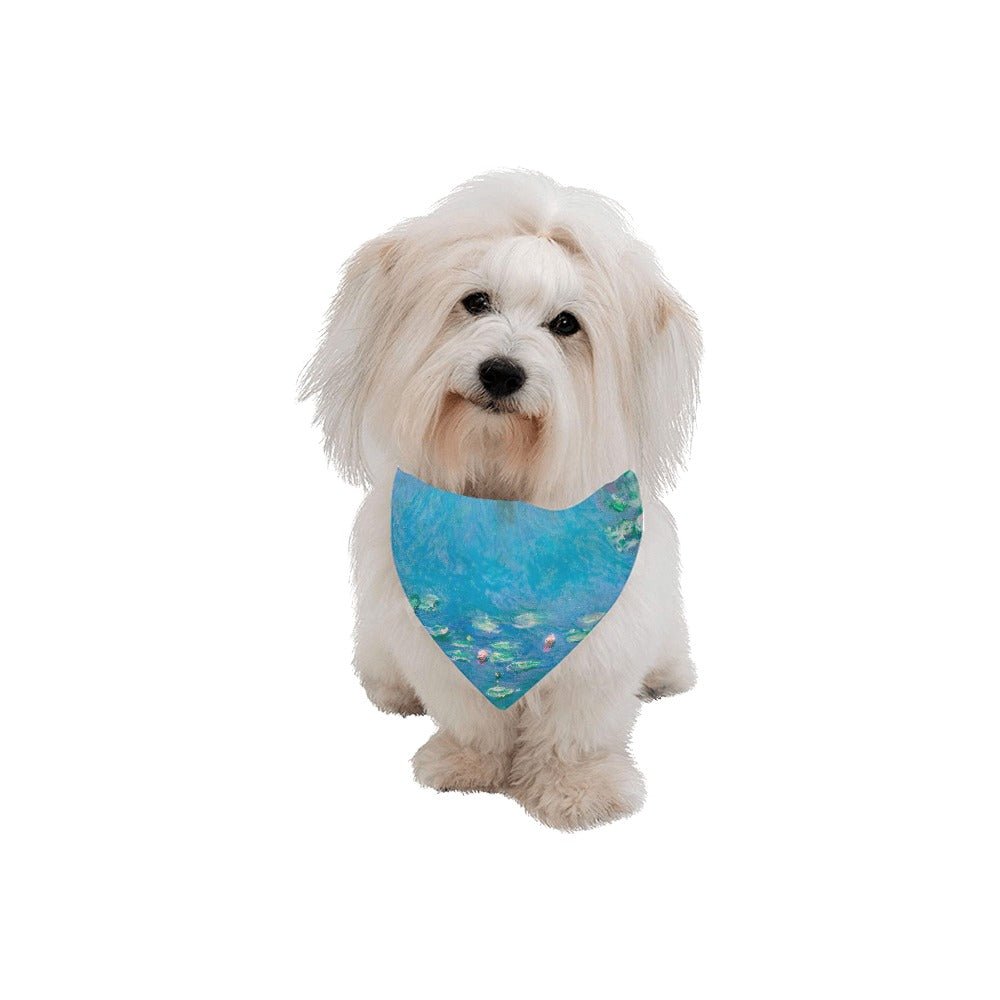 Pet Apparel Monet Water Lilies Double-Sided Bandana Essentia - detail product image for pet apparel