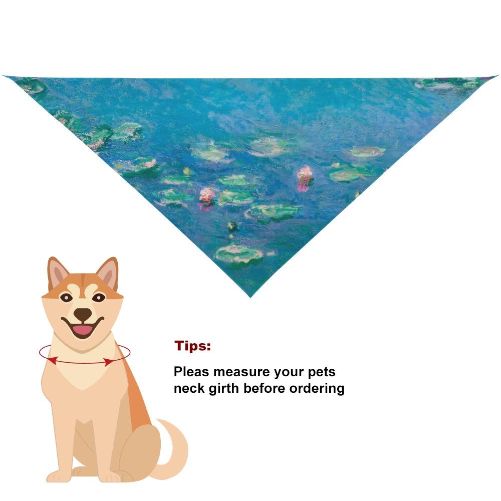 Pet Supply Monet Water Lilies Scarf for Daily Use Essential - detail product image for pet supply