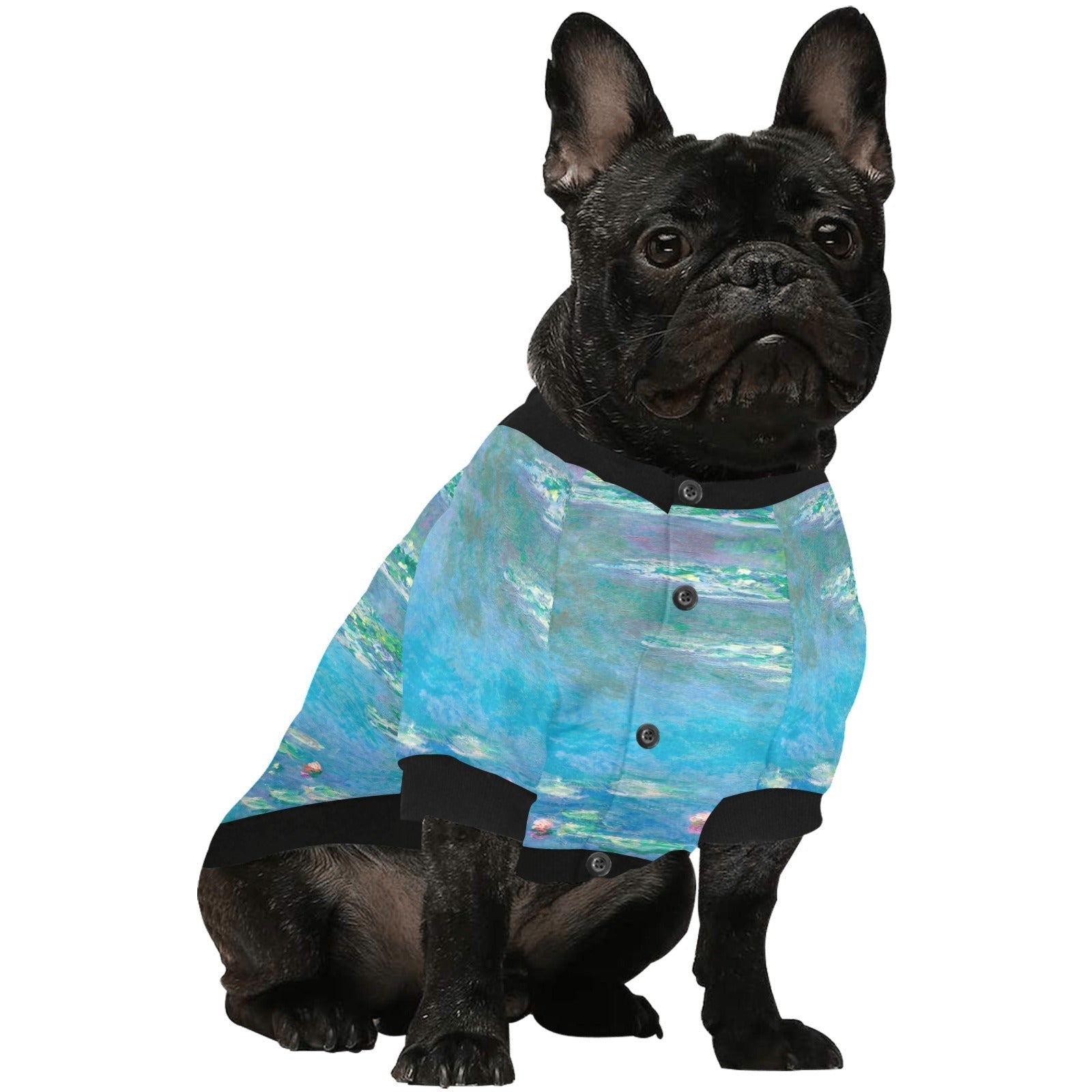 Pet Apparel Monet Water Lilies Round Neck Shirt for Comfort - gallery product image for pet apparel