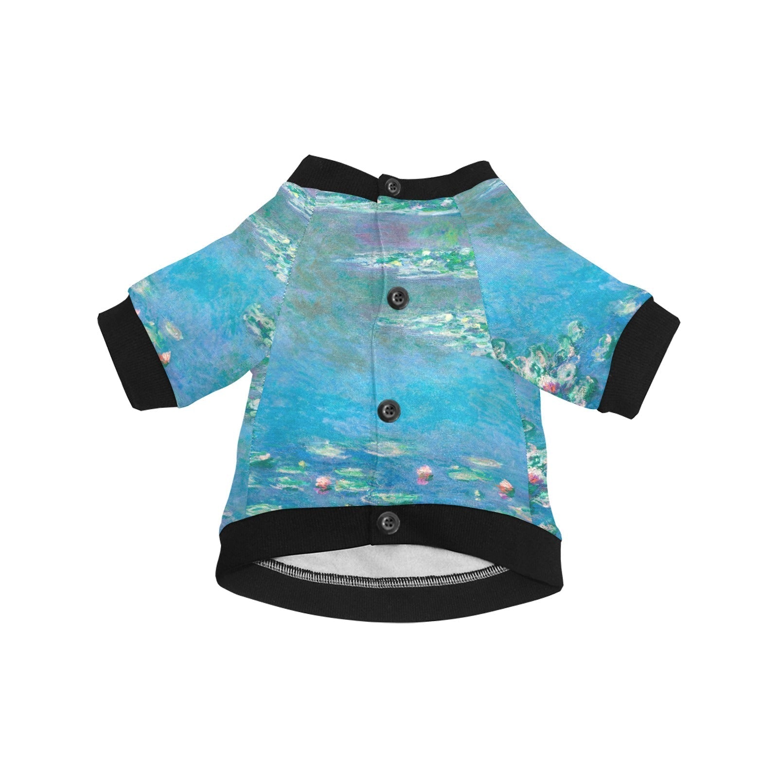 Pet Apparel Monet Water Lilies Round Neck Shirt for Comfort - lifestyle product image for pet apparel