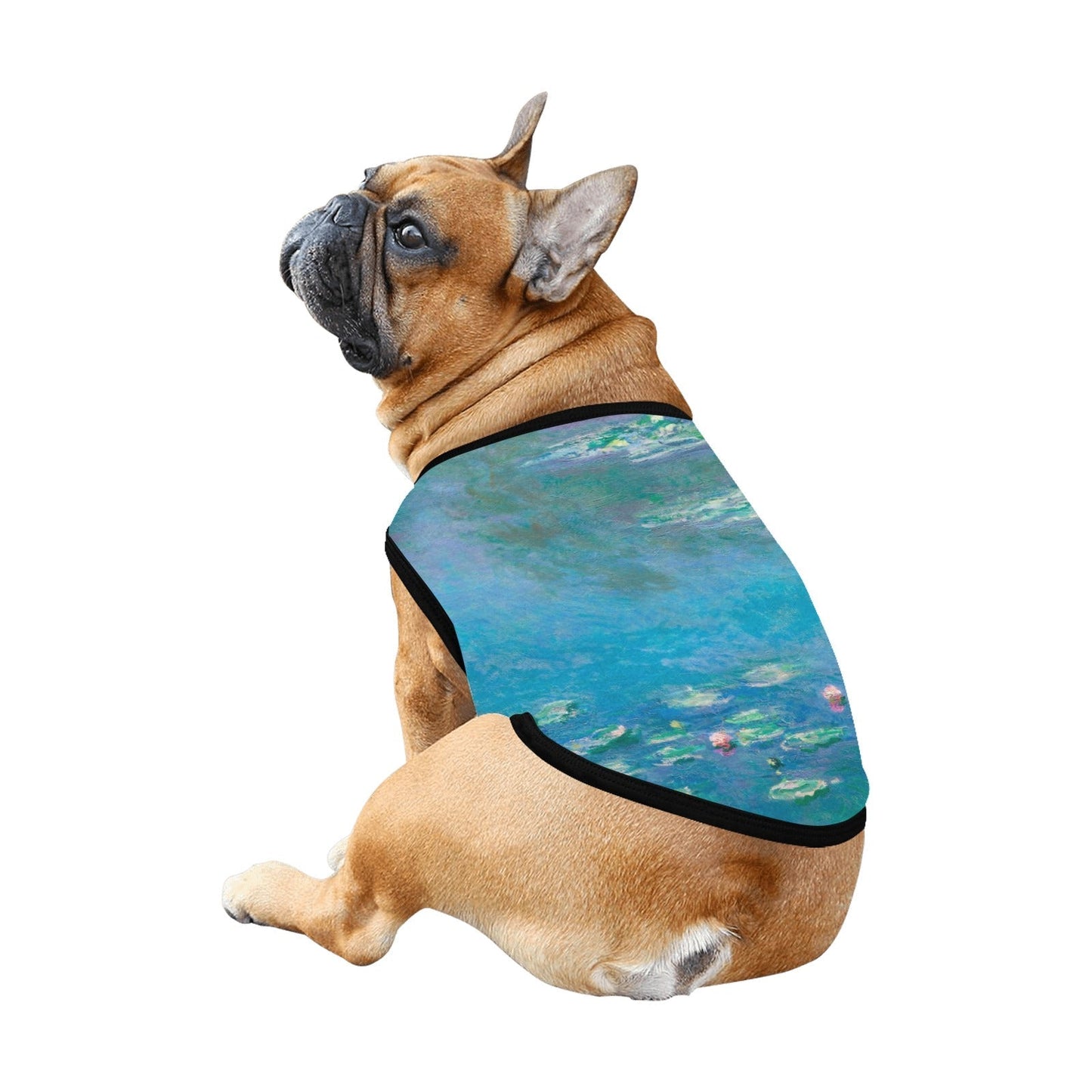 Pet Supply Monet Water Lilies Tank Top for Daily Use Essenti - close up product image for pet supply