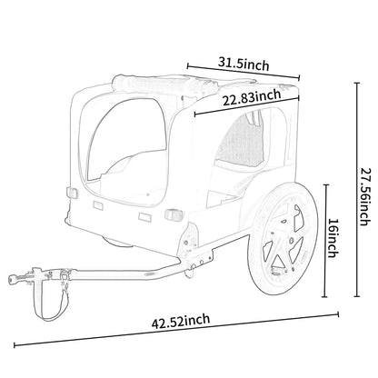 Montret - Pet Bike Trailer Dog Cart for Bicycle,Suitable for Small and Medium Pets, Easy Folding Cart Frame, Quick Release...