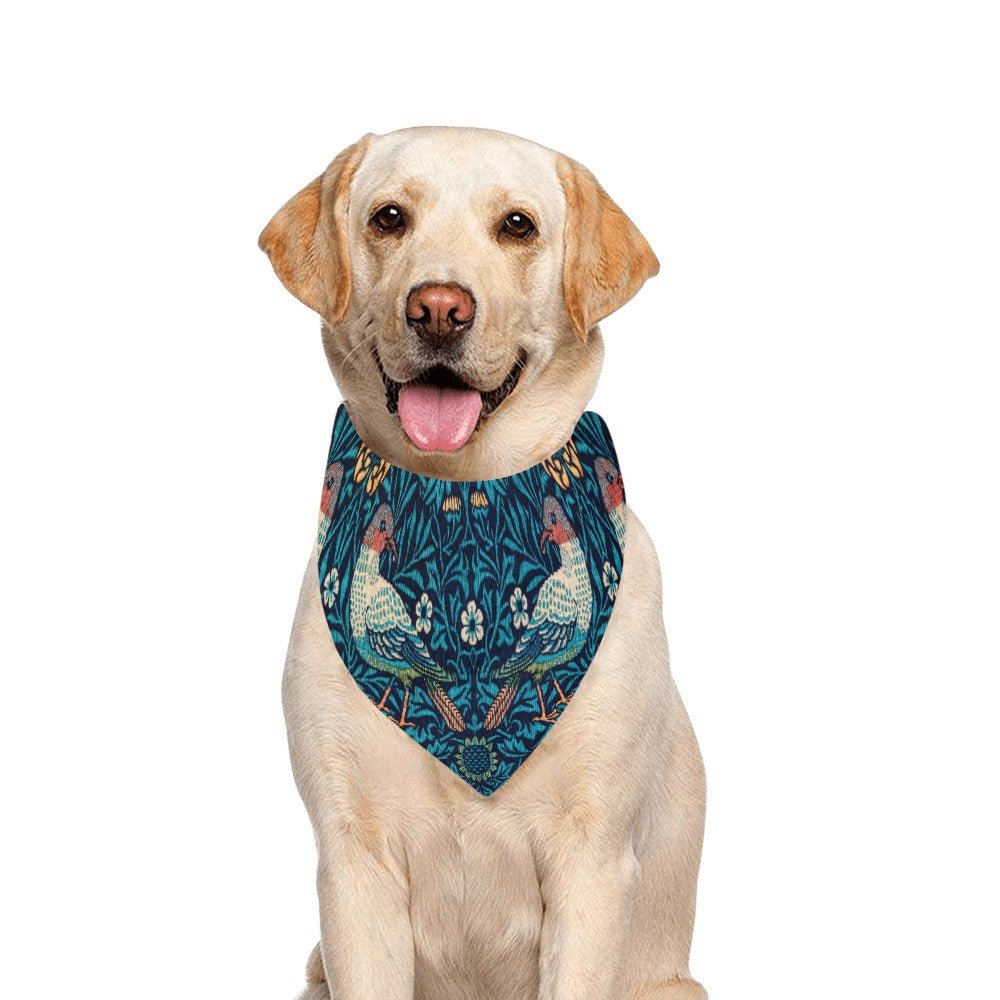 Pet Apparel Morris Bird Double-SIded Bandana for Daily Use - close up product image for pet apparel