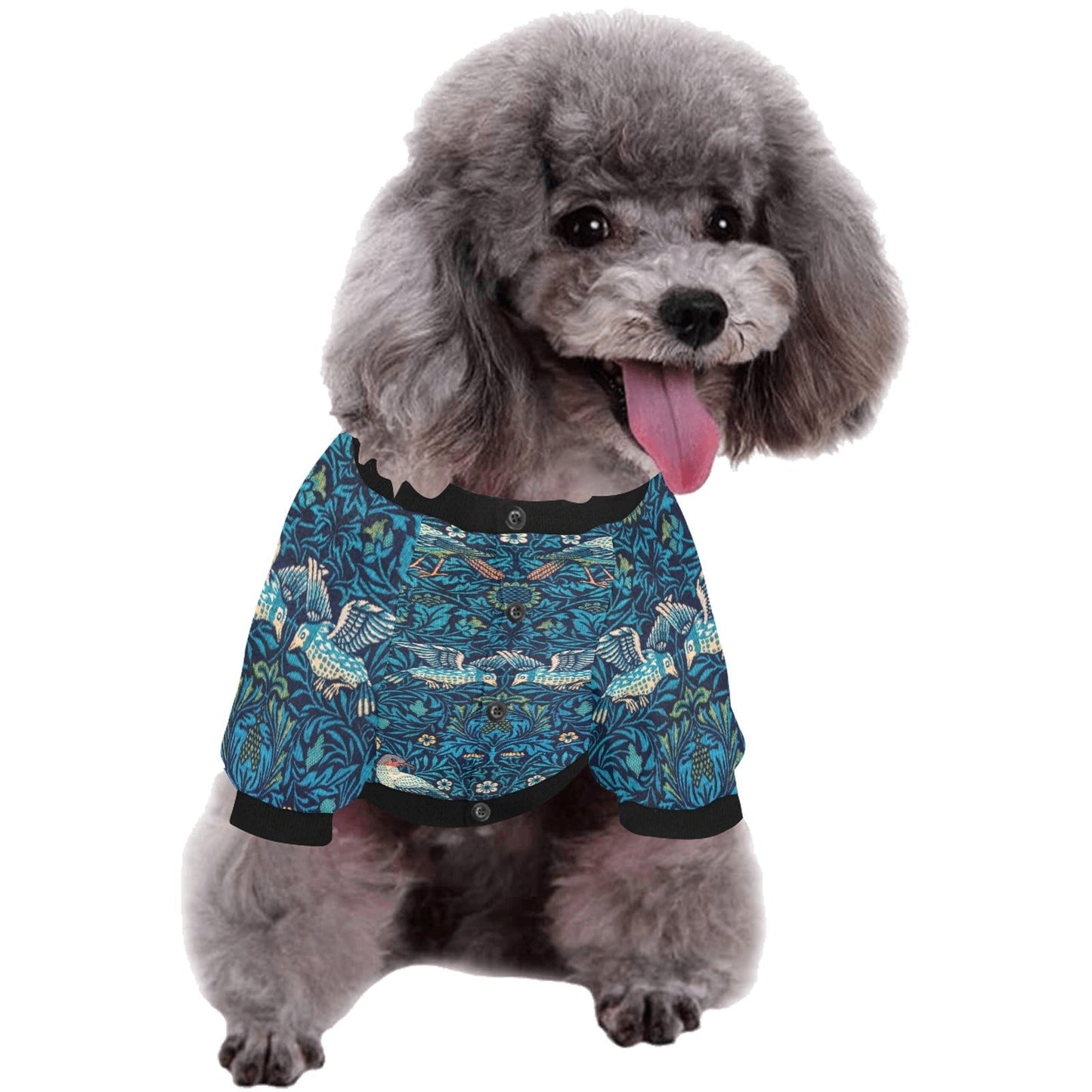 Pet Apparel Morris Bird Round Neck Shirt for Daily Use Essen - close up product image for pet apparel