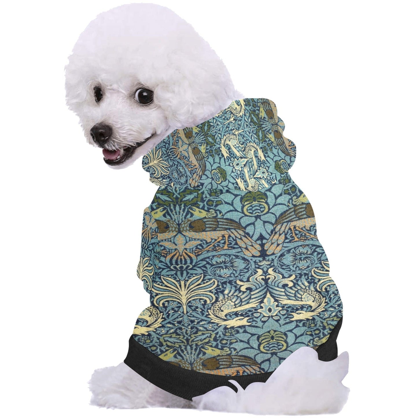 Morris Peacock and Dragon Button Hoodie