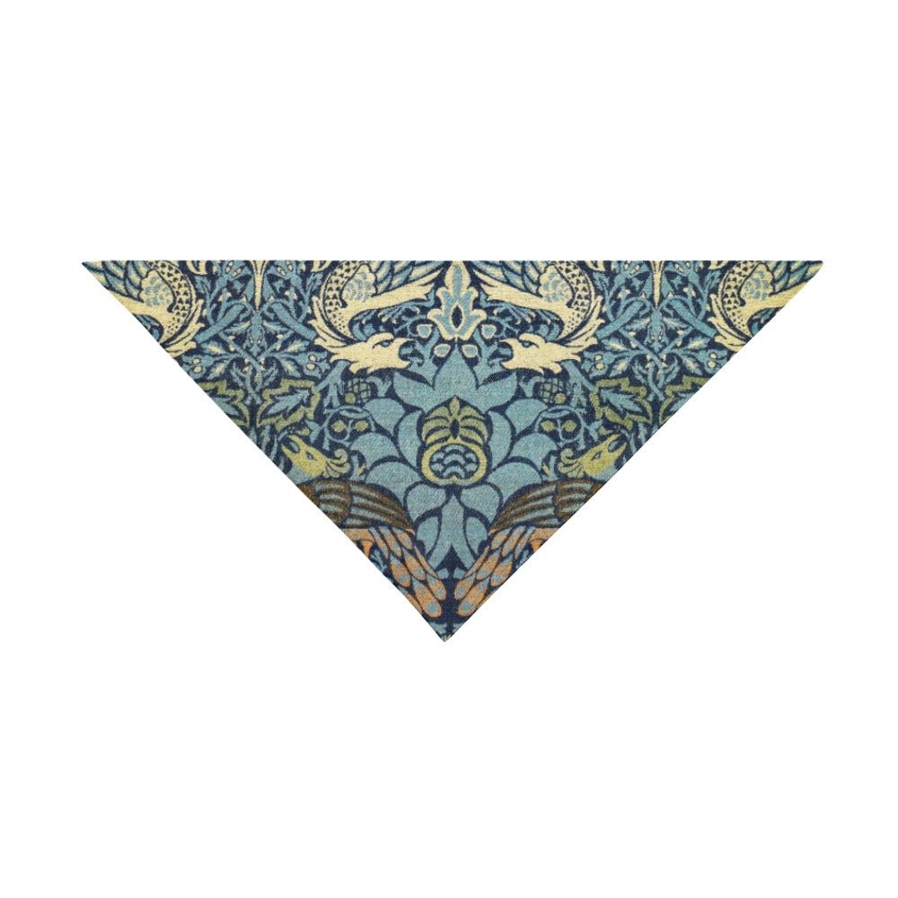 Pet Bandana Morris Peacock Dragon Double-Sided Tie-On