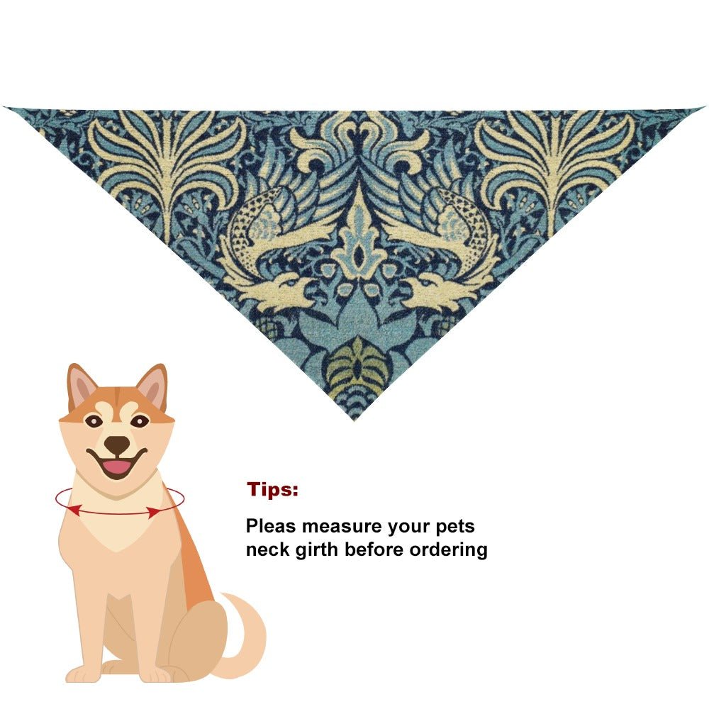 Pet Supply Morris Peacock and Dragon Scarf for Daily Use - detail product image for pet supply