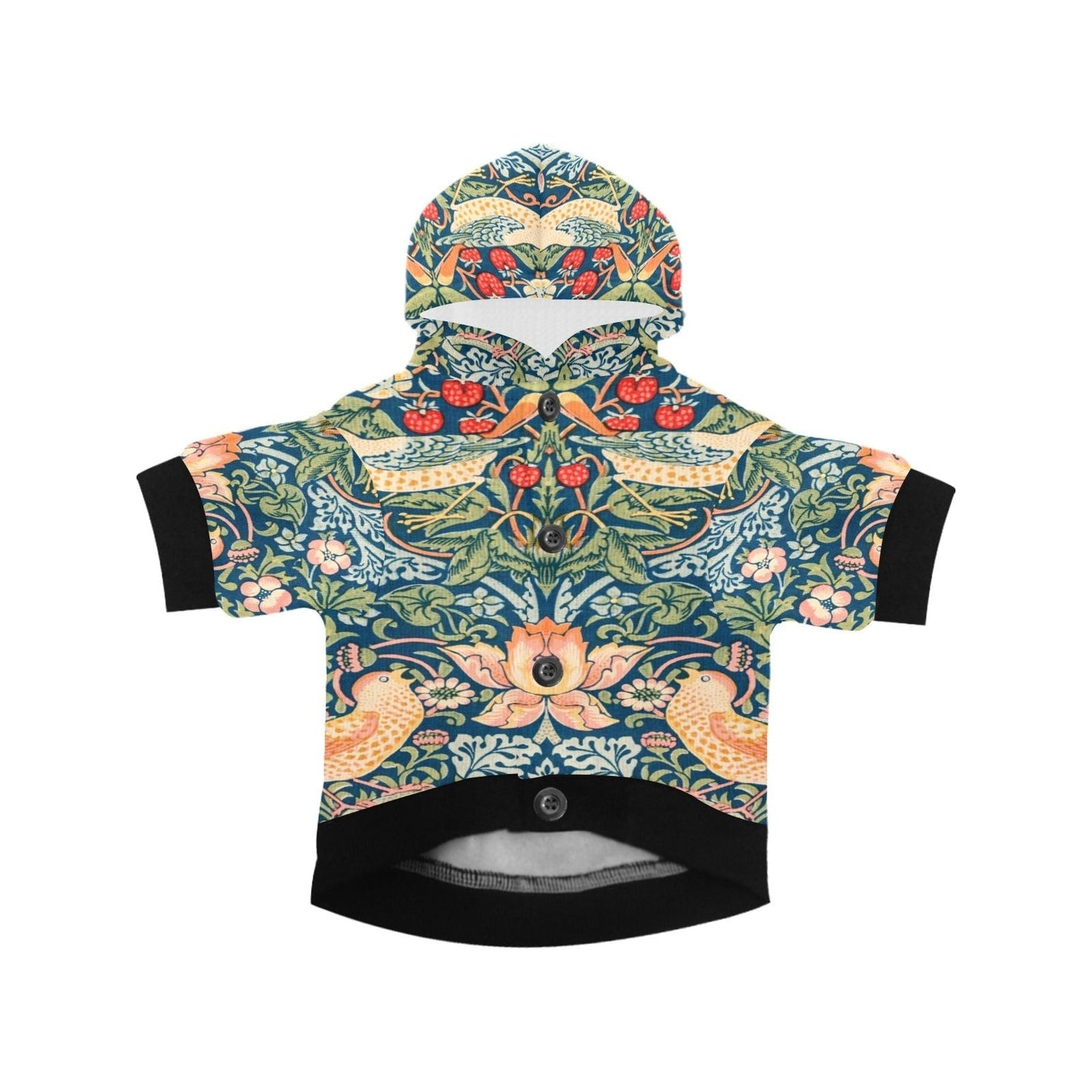 Morris Strawberry Thief Button Hoodie