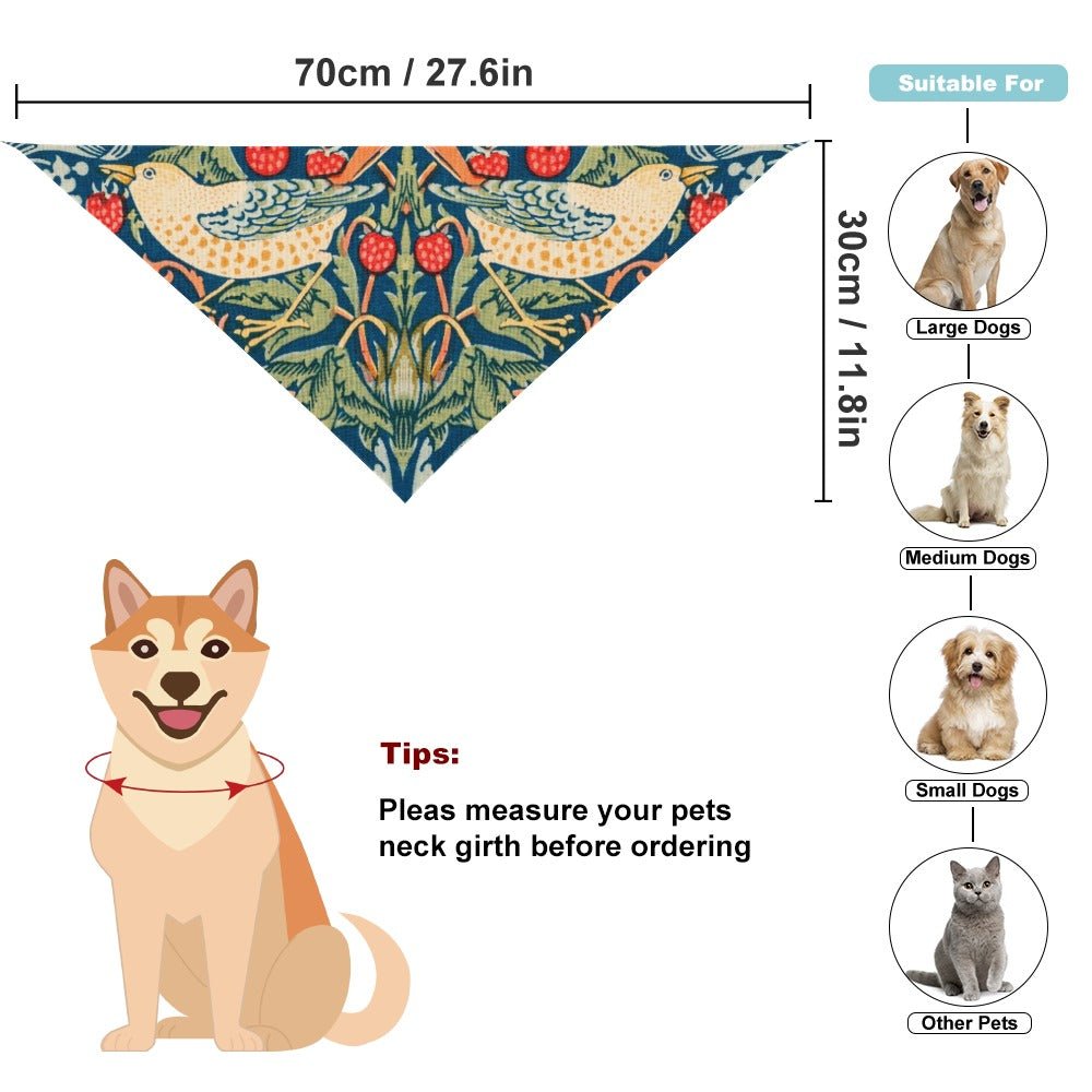 Pet Supply Morris Strawberry Thief Scarf for Daily Use Essen - lifestyle product image for pet supply