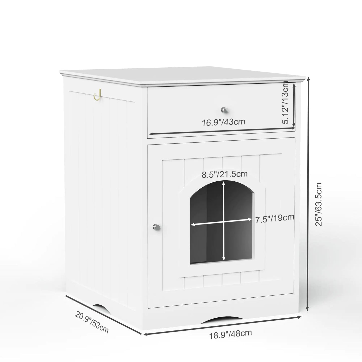 Royal Wooden Pet House Litter Box With Drawers 🏠👑