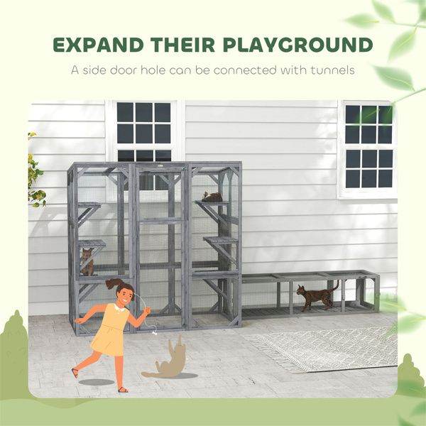 Purrfect Pet Kingdom Multi-Level Cat Cage with Accessories Purrfect Pet Kingdom
