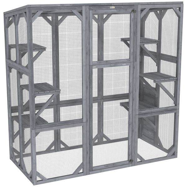 Purrfect Pet Kingdom Multi-Level Cat Cage with Accessories Purrfect Pet Kingdom
