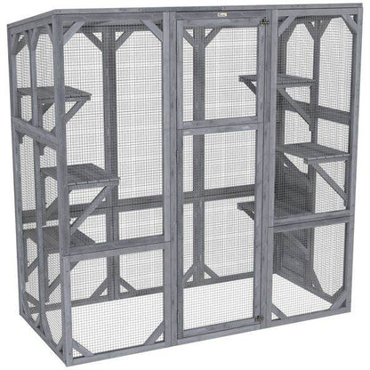 Purrfect Pet Kingdom Multi-Level Cat Cage with Accessories Purrfect Pet Kingdom