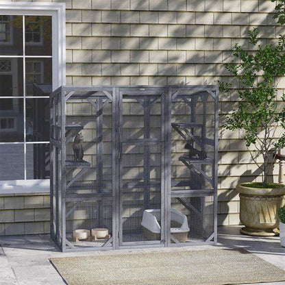 Purrfect Pet Kingdom Multi-Level Cat Cage with Accessories as picture Purrfect Pet Kingdom