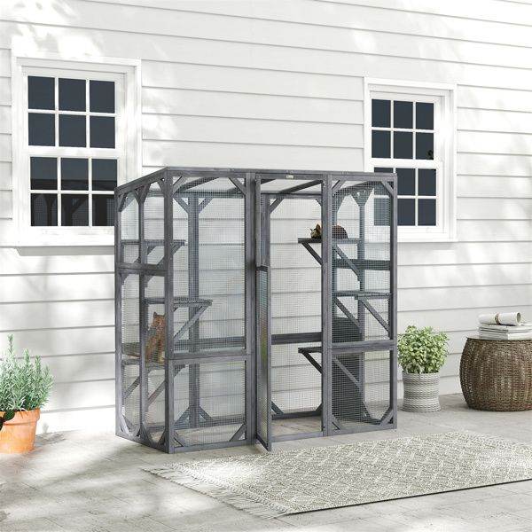 Purrfect Pet Kingdom Multi-Level Cat Cage with Accessories Purrfect Pet Kingdom