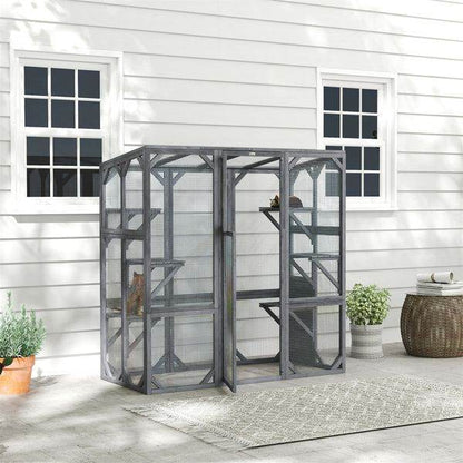 Purrfect Pet Kingdom Multi-Level Cat Cage with Accessories Purrfect Pet Kingdom