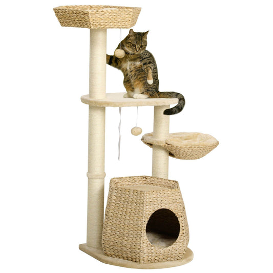 Purrfect Pet Kingdom Multi Level Cat Tower with Toys default Purrfect Pet Kingdom