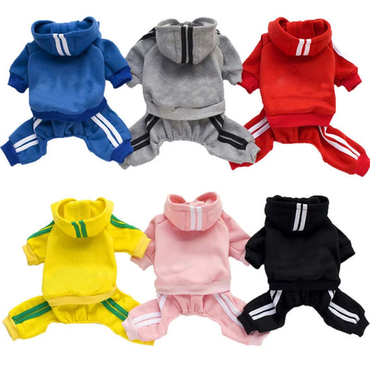 dsers Dog Hooded Jumpsuit for Small Dogs - Stylish Activewear - pet clothing - THRIXINE