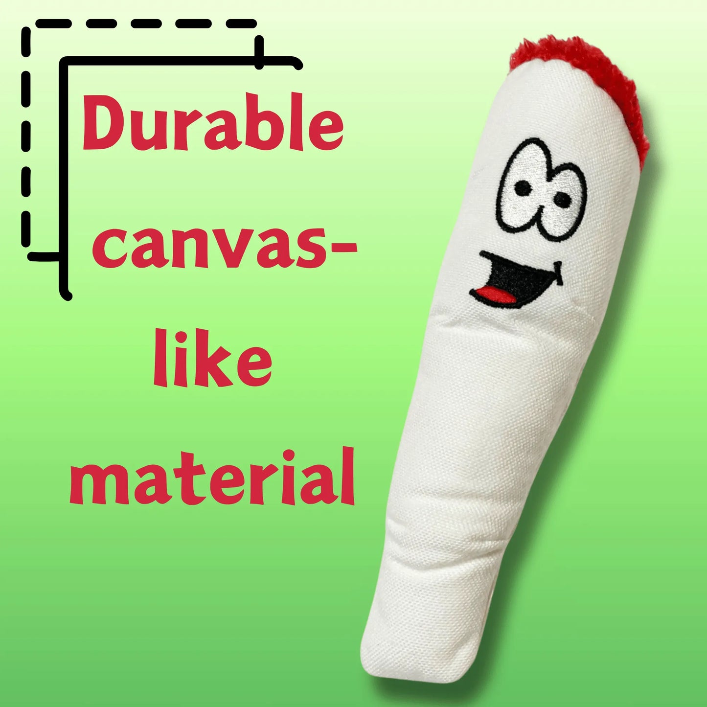 My Name is Jay Cute Stuffed Parody Joint Dog Toy by Berry Charmz, white plush, perfect for small to large dogs, funny sque...