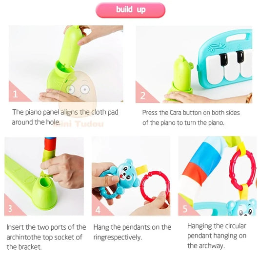 Purrfect Pet Kingdom Education Gym Crawling Game Pad Toy (Multi) - Premium Pet Toys