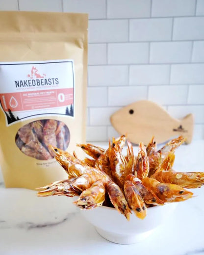 Naked Beasts - Natural Dried Shrimp Dog Treats Healthy Protein Snack 100g - Dog Treats