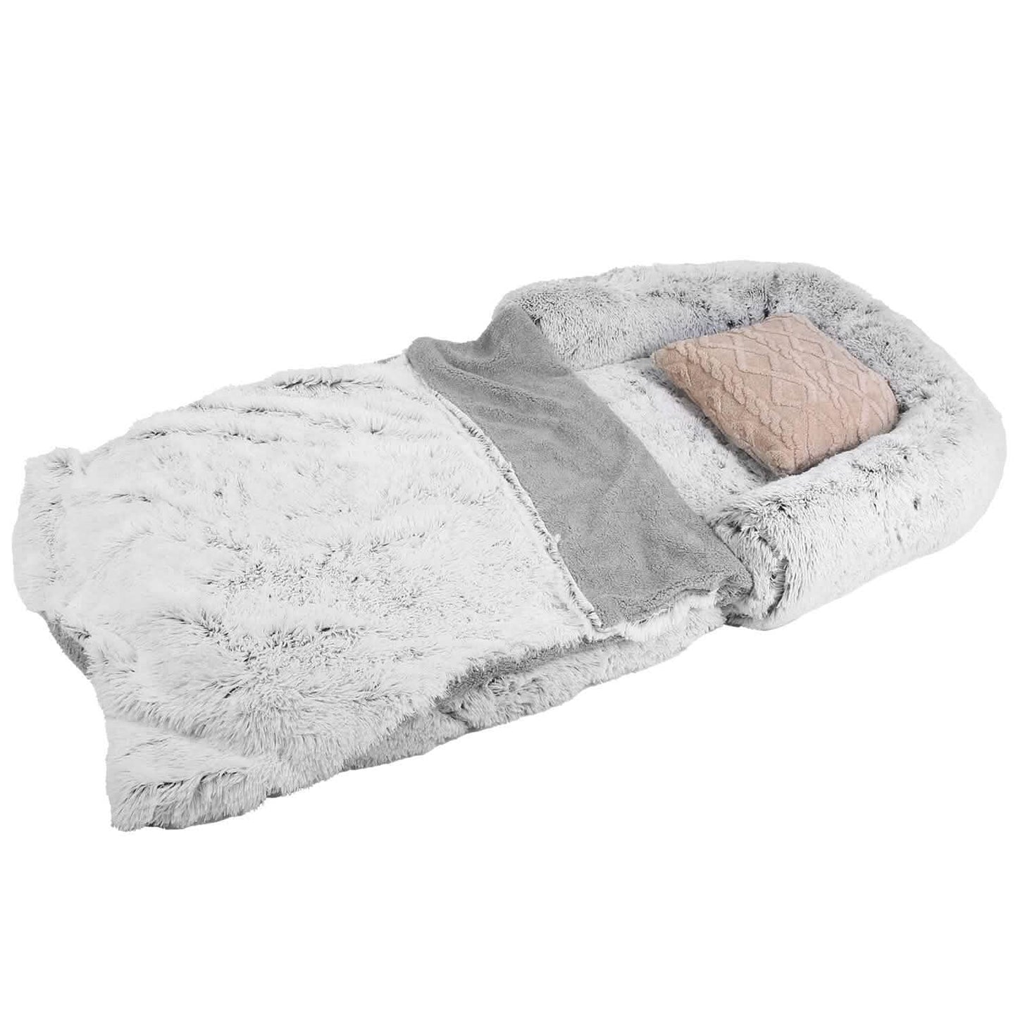 Napping Human-Sized Dog Bed Machine Washable Zipped