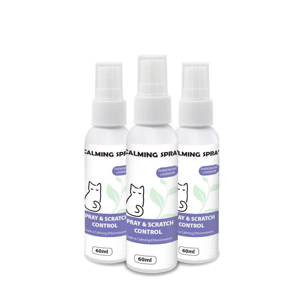 Purrfect Pet Kingdom calming spray bottles for cats offering natural anxiety relief for cats in lavender scent