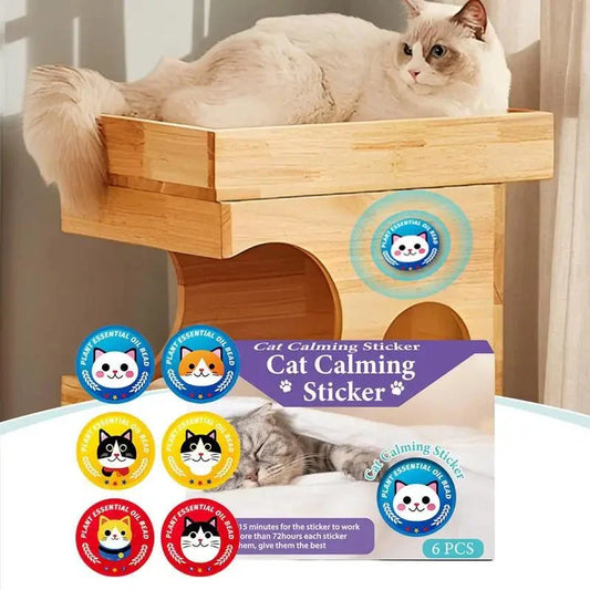 Purrfect Pet Kingdom Cat Calming Stickers for natural anxiety relief for cats in a colorful pack
