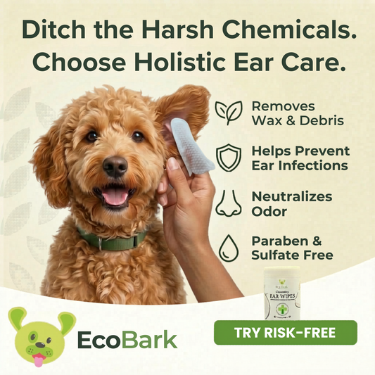 Dog Supply Natural Ear Finger Wipes EcoBark Coconut Essentia - detail product image for dog supply