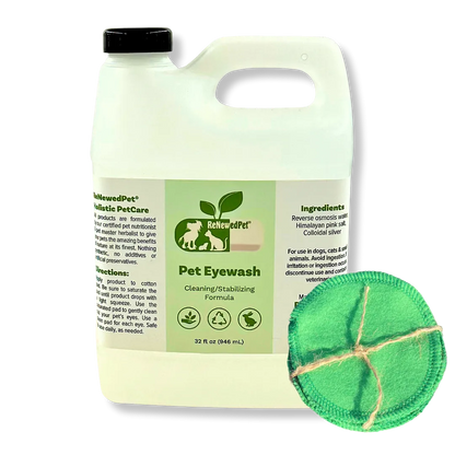 Natural Pet Eyewash Colloidal Silver Solution for Dogs and Cats by ReNewedPet, 2 oz. bottle, budget-friendly, new arrival.