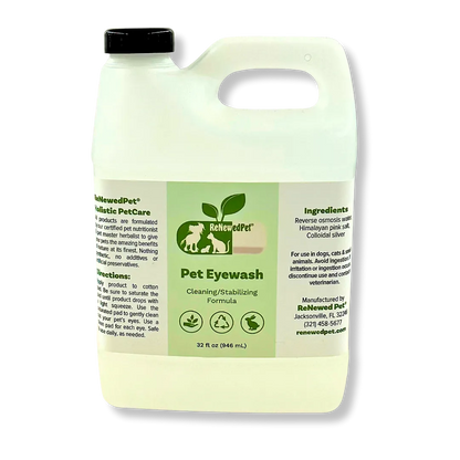Natural Pet Eyewash Colloidal Silver Solution for Dogs and Cats by ReNewedPet, 2 oz. bottle, budget-friendly, new arrival.
