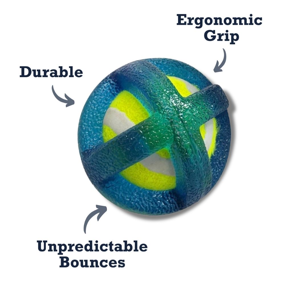 Dog Toy TPR-Coated Agility Tennis Ball Toy Durable -Safe - gallery product image for dog toy