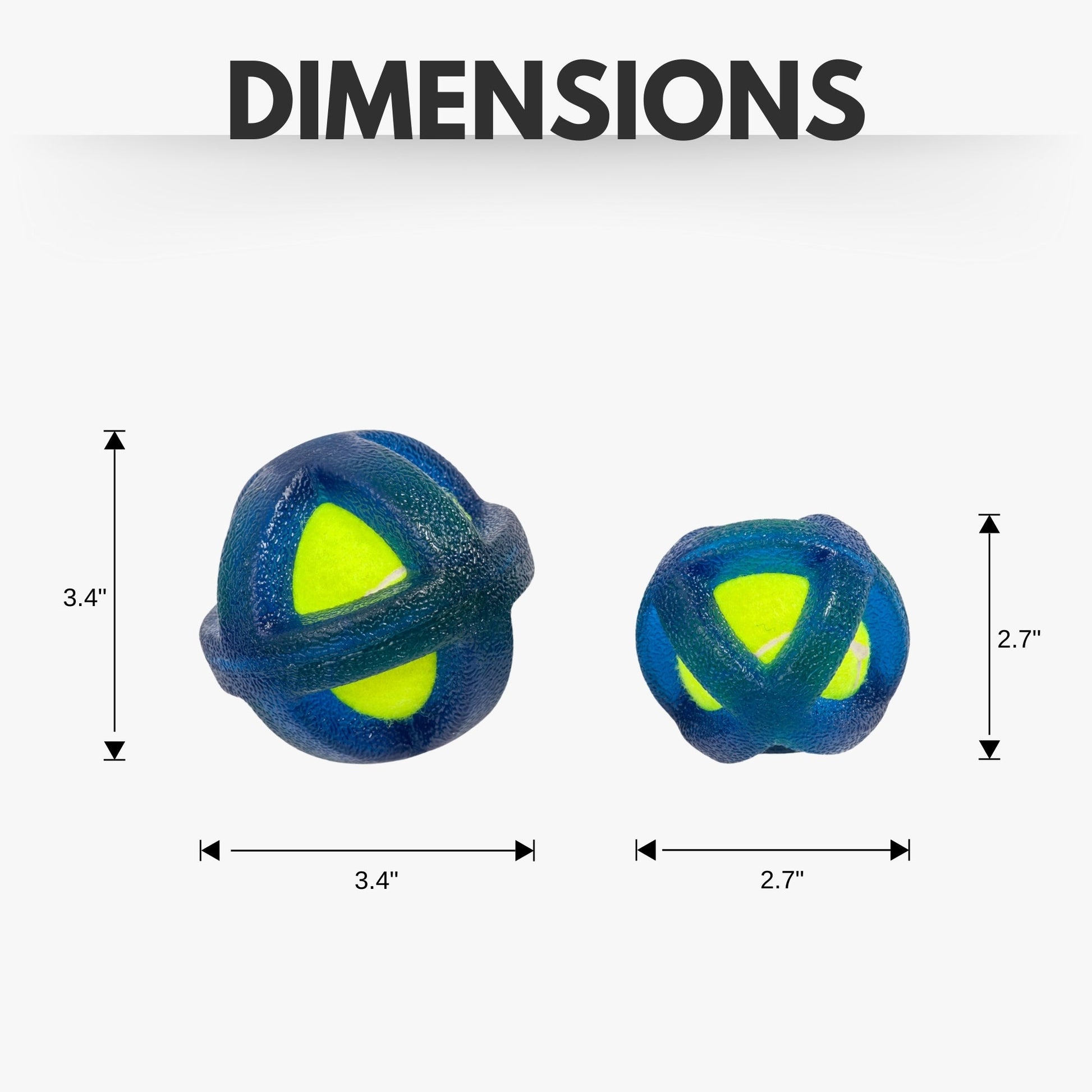 Dog Toy TPR-Coated Agility Tennis Ball Toy Durable -Safe - gallery product image for dog toy