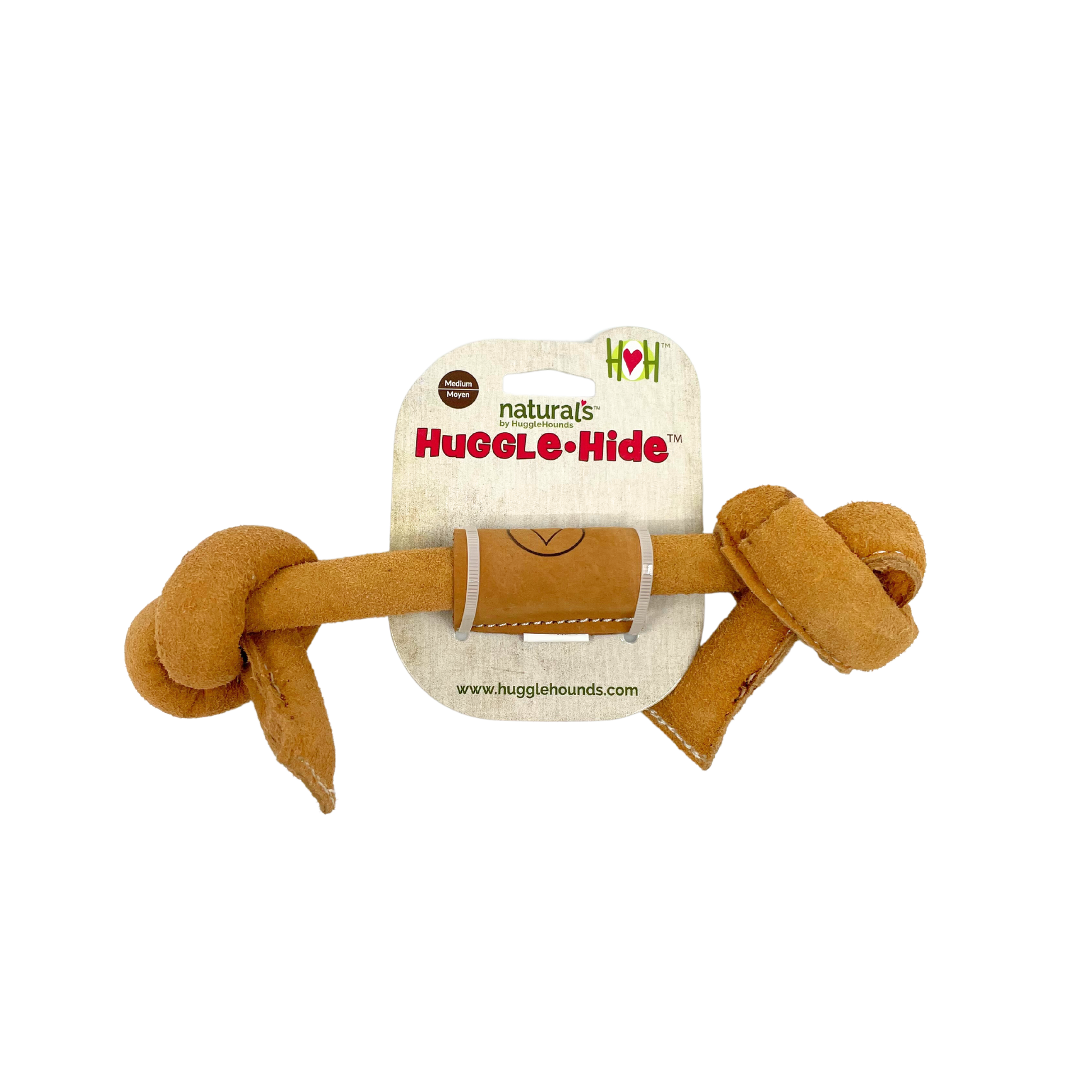 Dog Treats Huggle-Hide Natural Leather Bone Toy Pack Essenti - lifestyle product image for dog treats