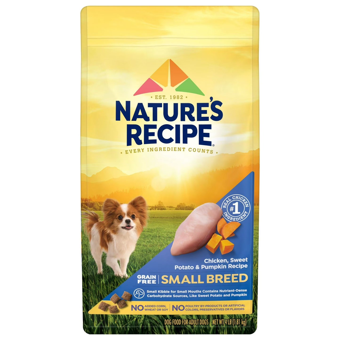 Nature's Recipe Small Breed Dry Dog Food with Pumpkin, Chicken and Sweet Potato for small breed dogs