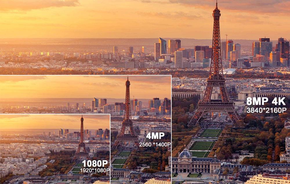 New 4K 8MP IP Camera Audio Outdoor POE H.265 Onvif Metal Bullet Home Color Night Vision Surveillance Camera