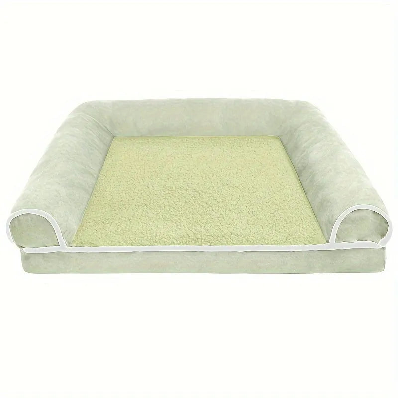 Cozy green Lootquake LLC dog sofa bed, available in M, L, XL sizes, perfect for deep sleep for dogs and cats.