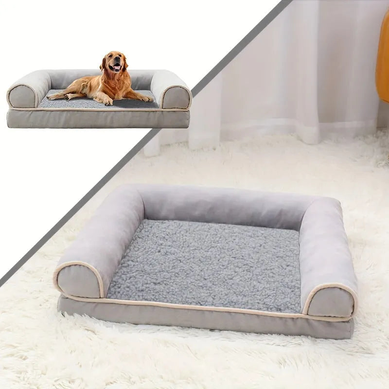 Lootquake LLC - New Dog Sofa Pet Dog Bed Cat Bed Deep Sleep Dog House Square Thickened Warm Dog Mat Small Medium Large Dog...