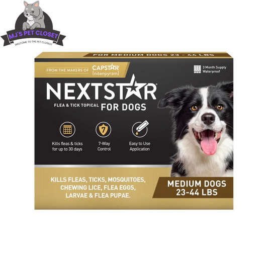 NextStar Flea and Tick Topical for Dogs 2 Pack, effective dog flea and tick prevention 2 pack for medium dogs 23-44 lbs