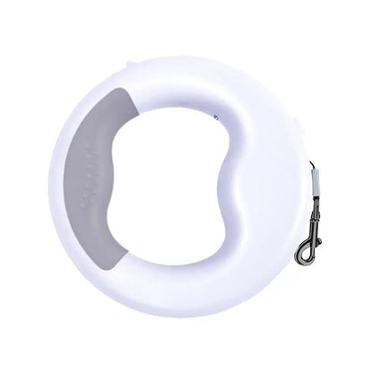 Purrfect Pet Kingdom white LED Night Light Leash USB Rechargeable retractable glow ring handle with metal clip for night walks