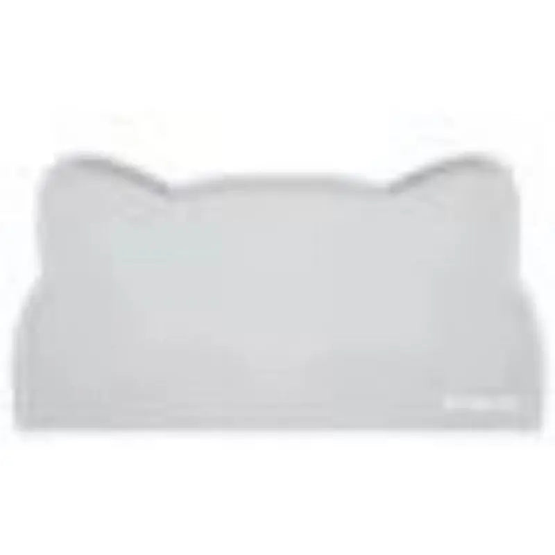 Non-slip dog bowl placemat in gray designed to keep feeding area clean and secure