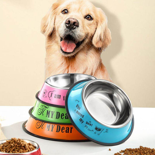 Purrfect Pet Kingdom Non Slip Pet Food Bowl Set Green Cartoon 16cm Purrfect Pet Kingdom