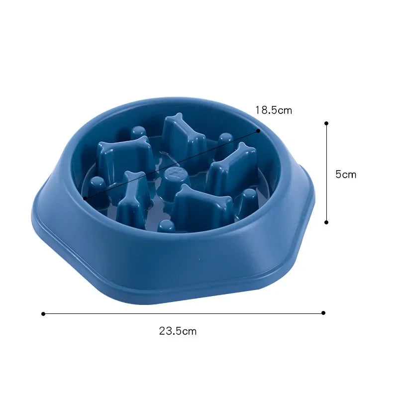 Non slip slow feeder dish for dogs designed to promote healthy eating habits and prevent choking