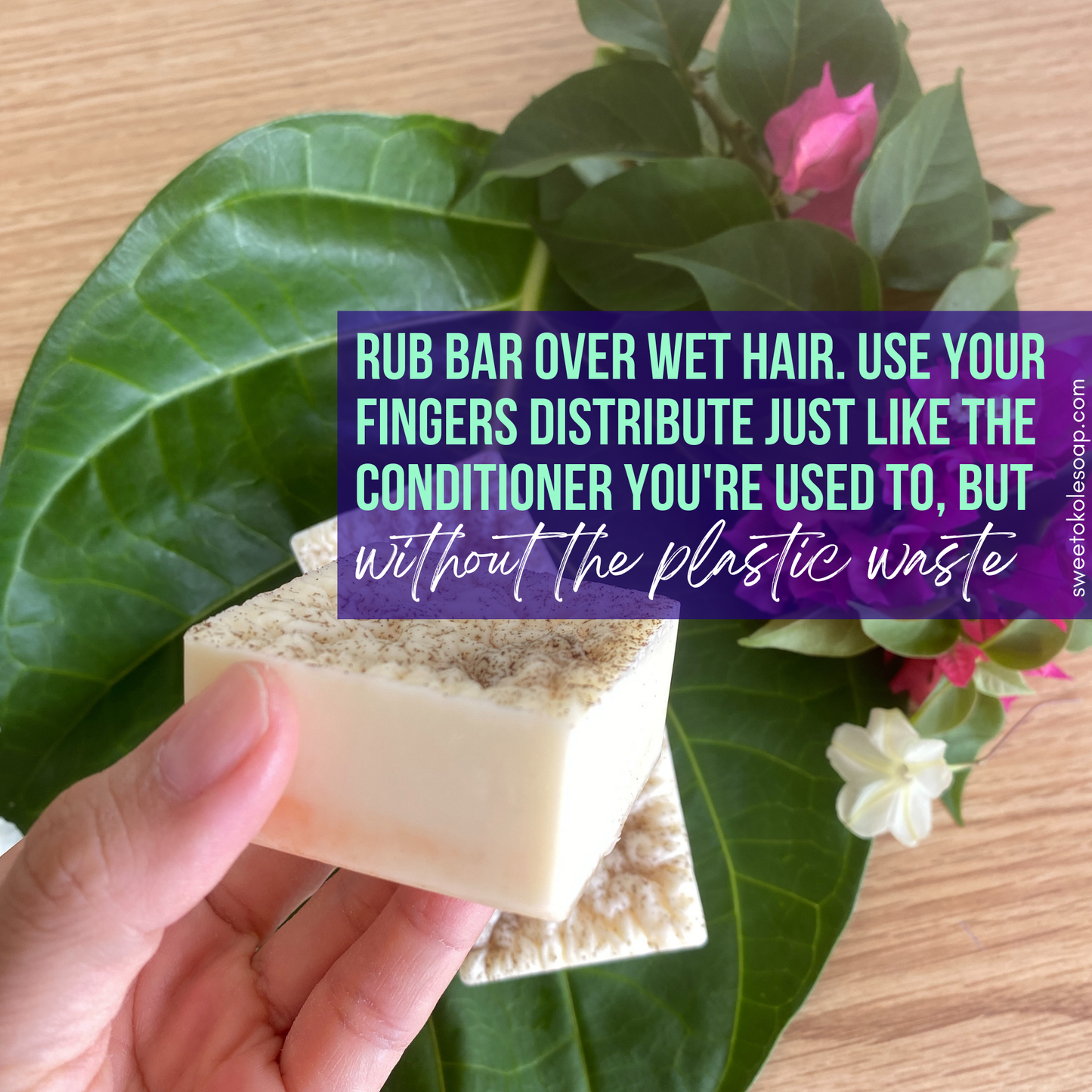 Natural Conditioner Bar - Eucalyptus & Lime Essential Oils with